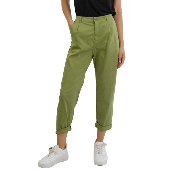 Pantalone chino in cotone con elastico dietro leggero